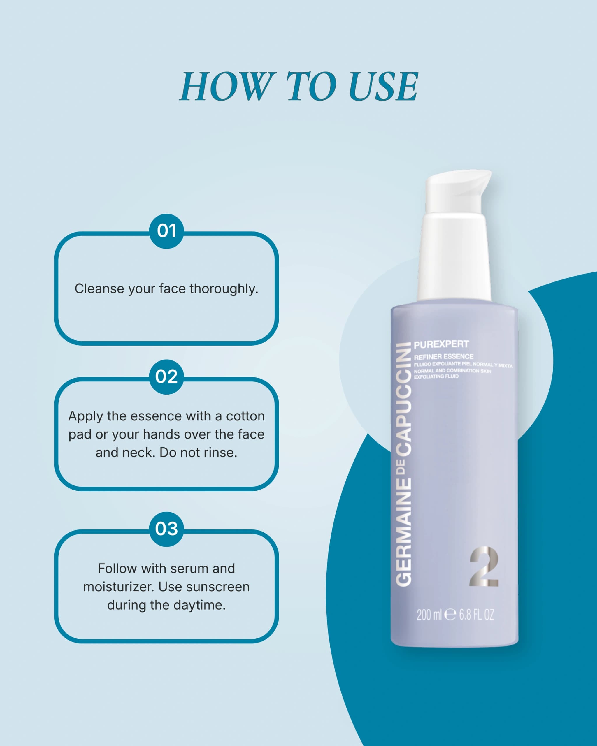 Purexpert refiner essence normal and combination skin exfoliating fluid gallery image 3