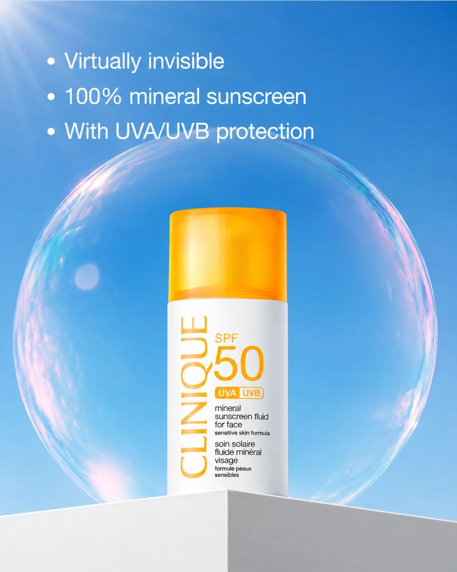 Clinique SPF 50 Mineral Sunscreen Fluid for Face gallery image 1