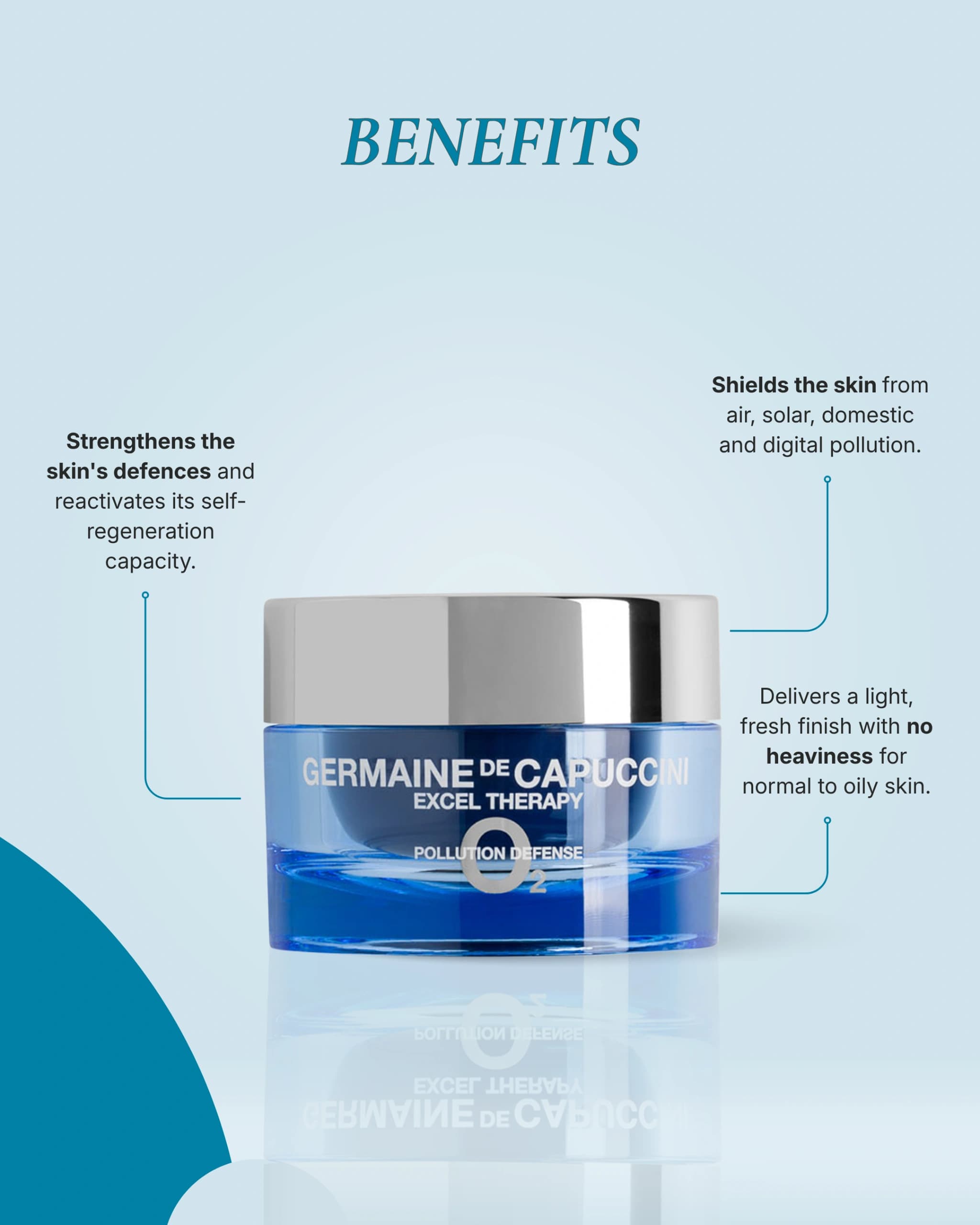 Excel Therapy O2 Pollution Defense Youthfulness Activating Oxygenating Cream gallery image 4