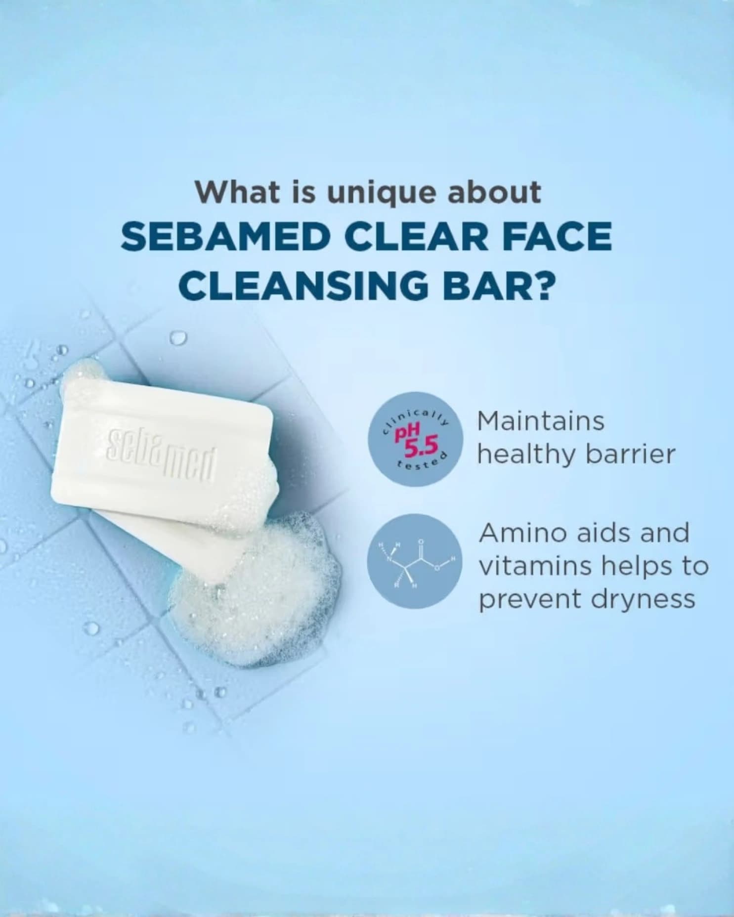 Sebamed Clear Face Cleansing Bar - For impure and oily skin gallery image 3