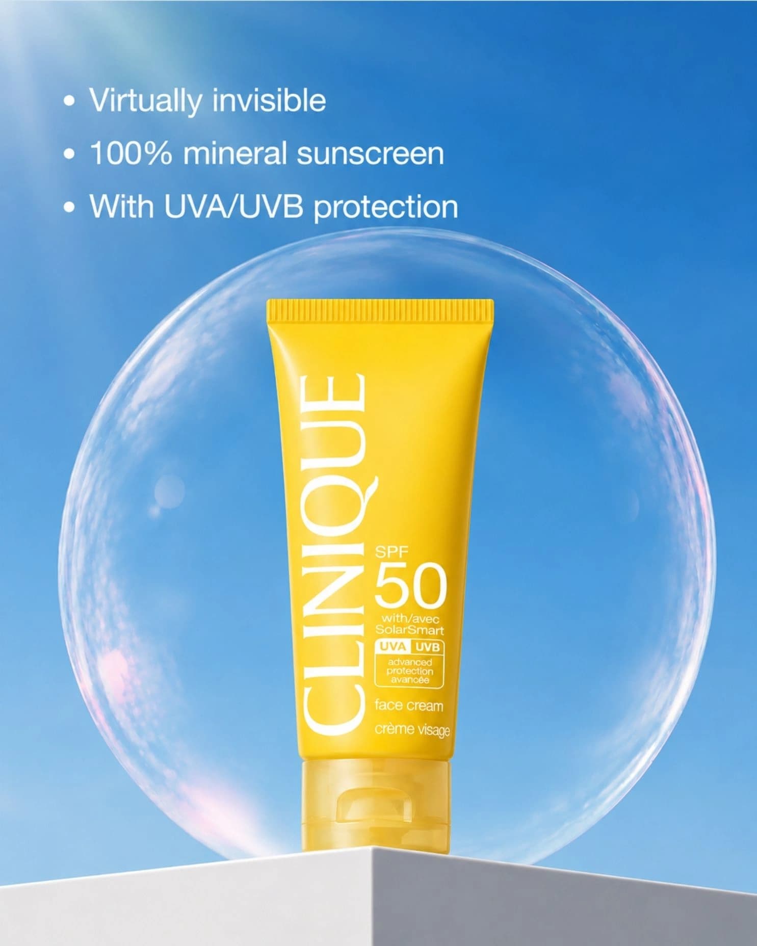Clinique SPF 50 WithAvec UVA UVB Protection Face Cream gallery image 1