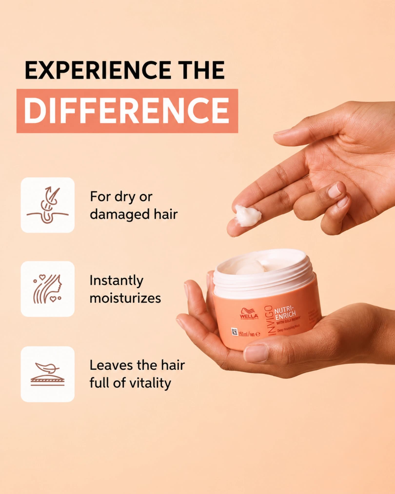 Wella Professionals - Invigo Nutri Enrich Hair Mask For Dry, Frizzy & Damaged Hair gallery image 4