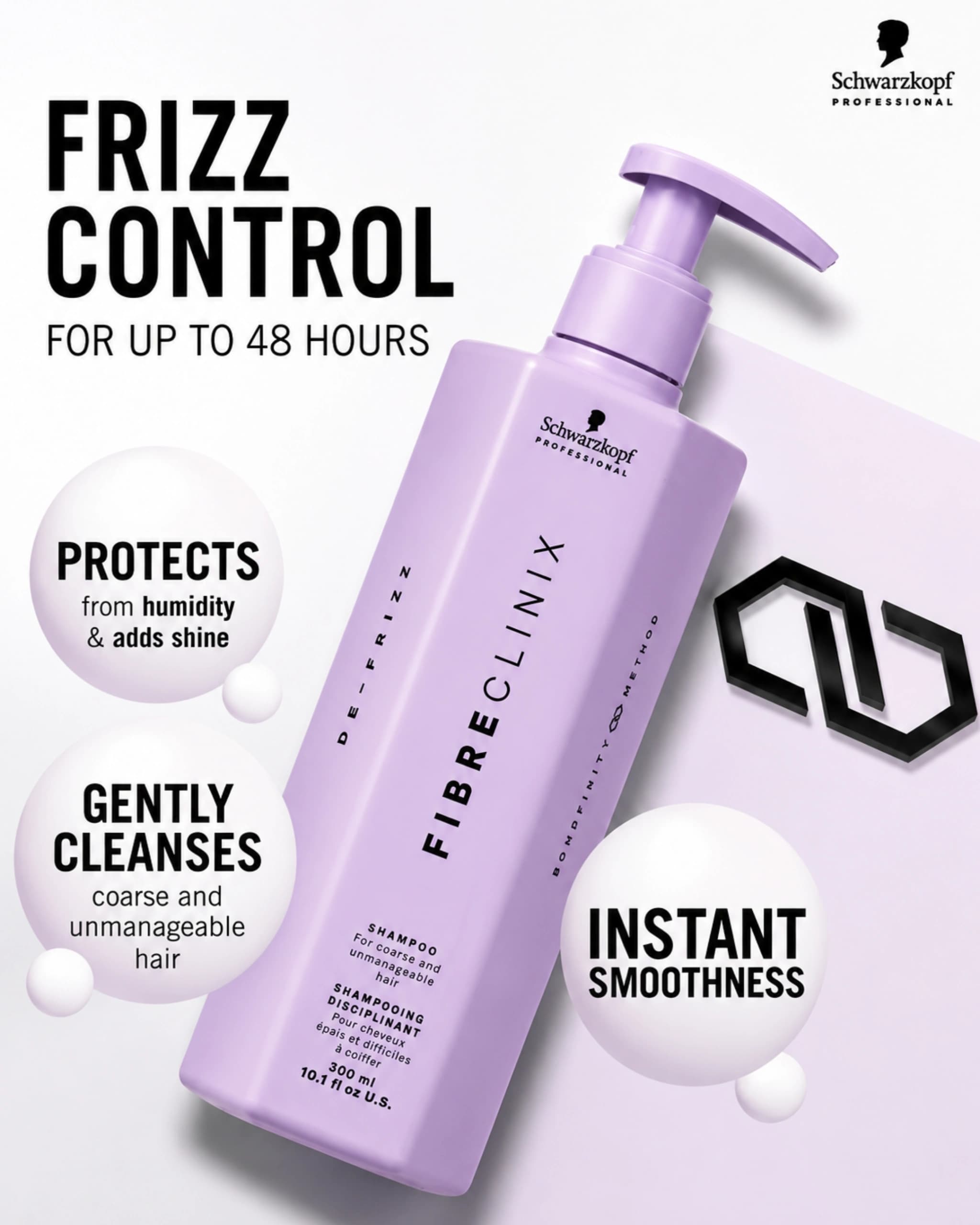 Schwarzkopf Professional Fibre Clinix De-Frizz Shampoo gallery image 1