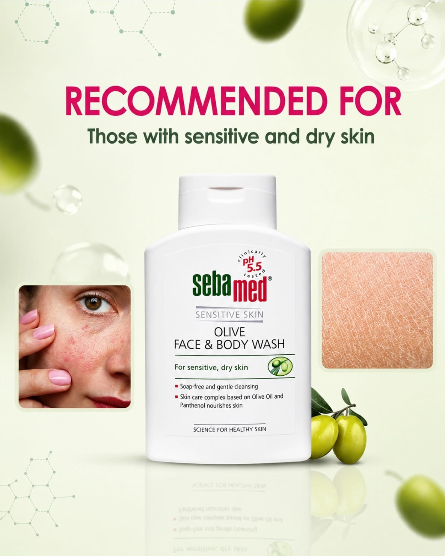 Sebamed Olive Face & Body Wash gallery image 4