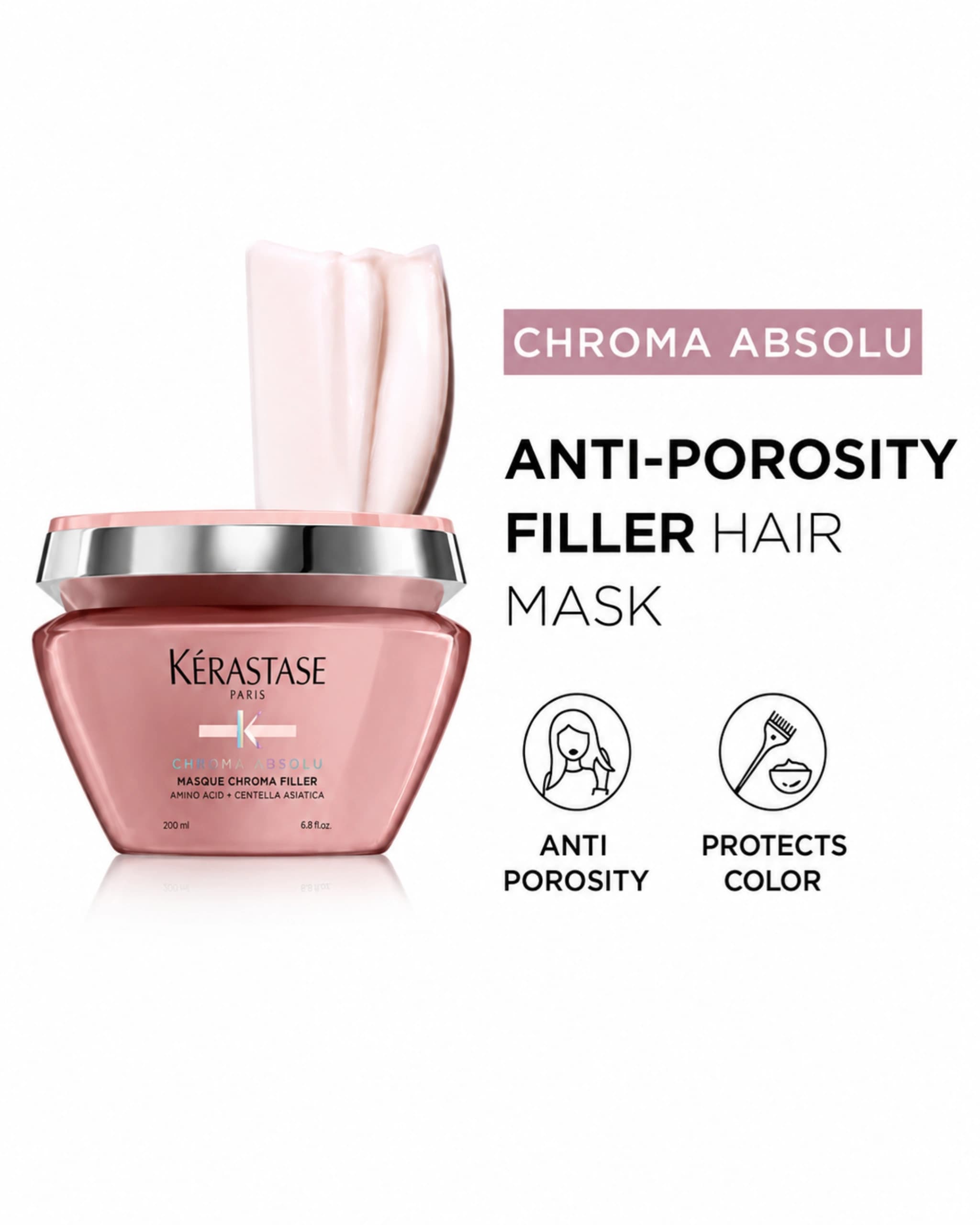 Kérastase - Chroma Absolu Masque Chroma Filler Hair Mask For Color Protection & Nourishment, With Amino Acid gallery image 4