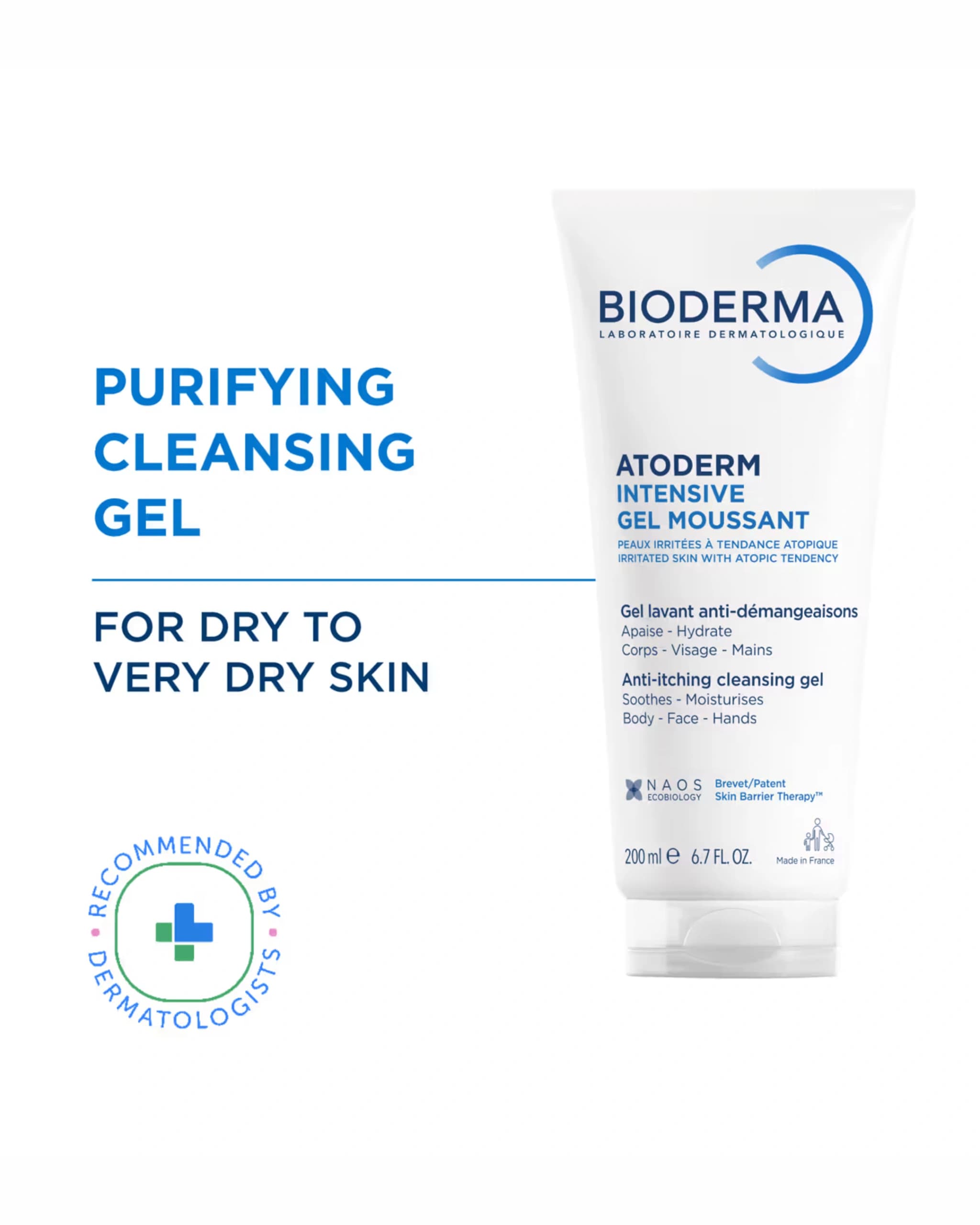Bioderma Ultra-Soothing Foaming Gel Atoderm Intensive Gel Moussant With Niacinamide gallery image 4