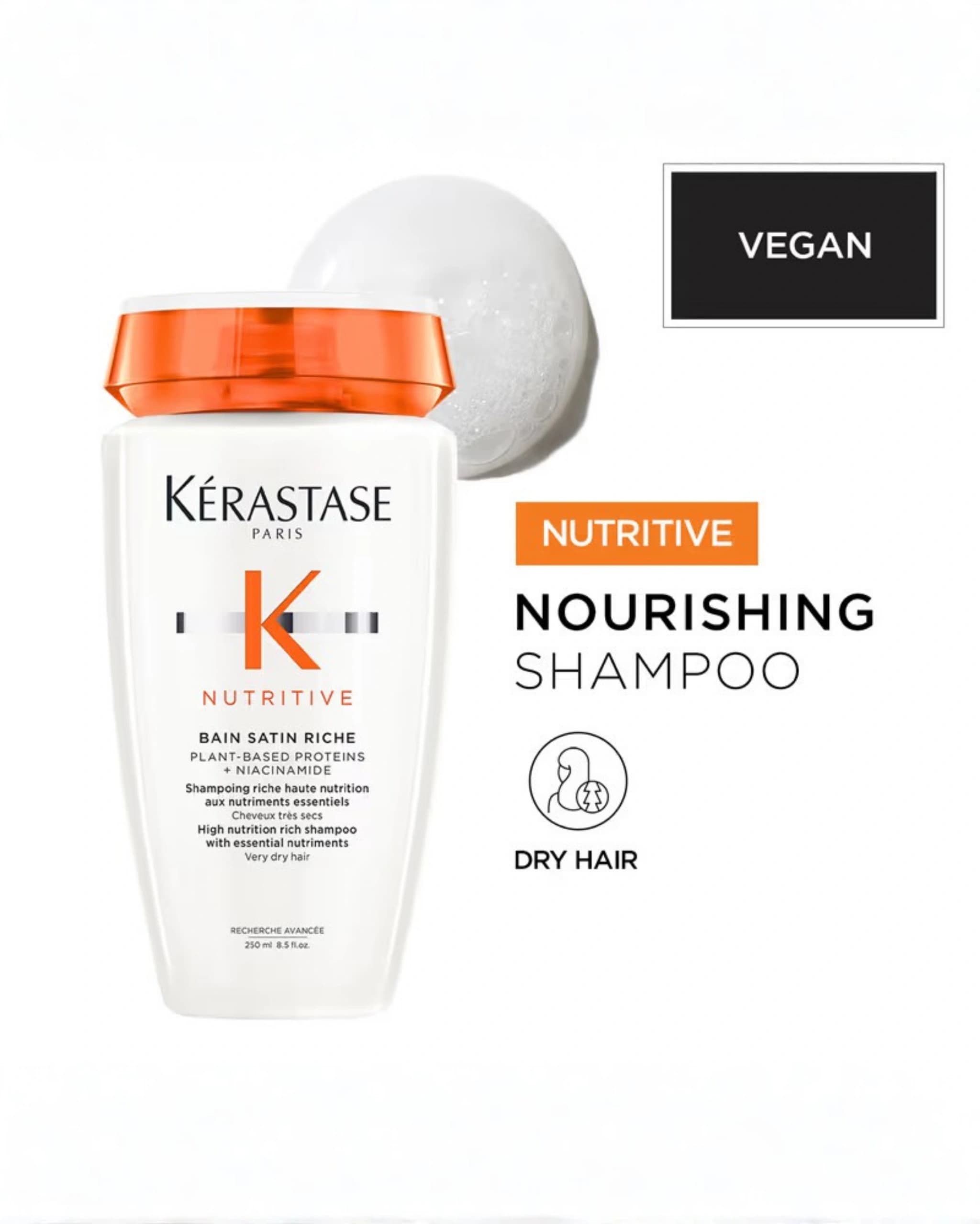 Kérastase - Nutritive Riche Shampoo For Dry Hair, With Proteins & Niacinamide, Vegan gallery image 1