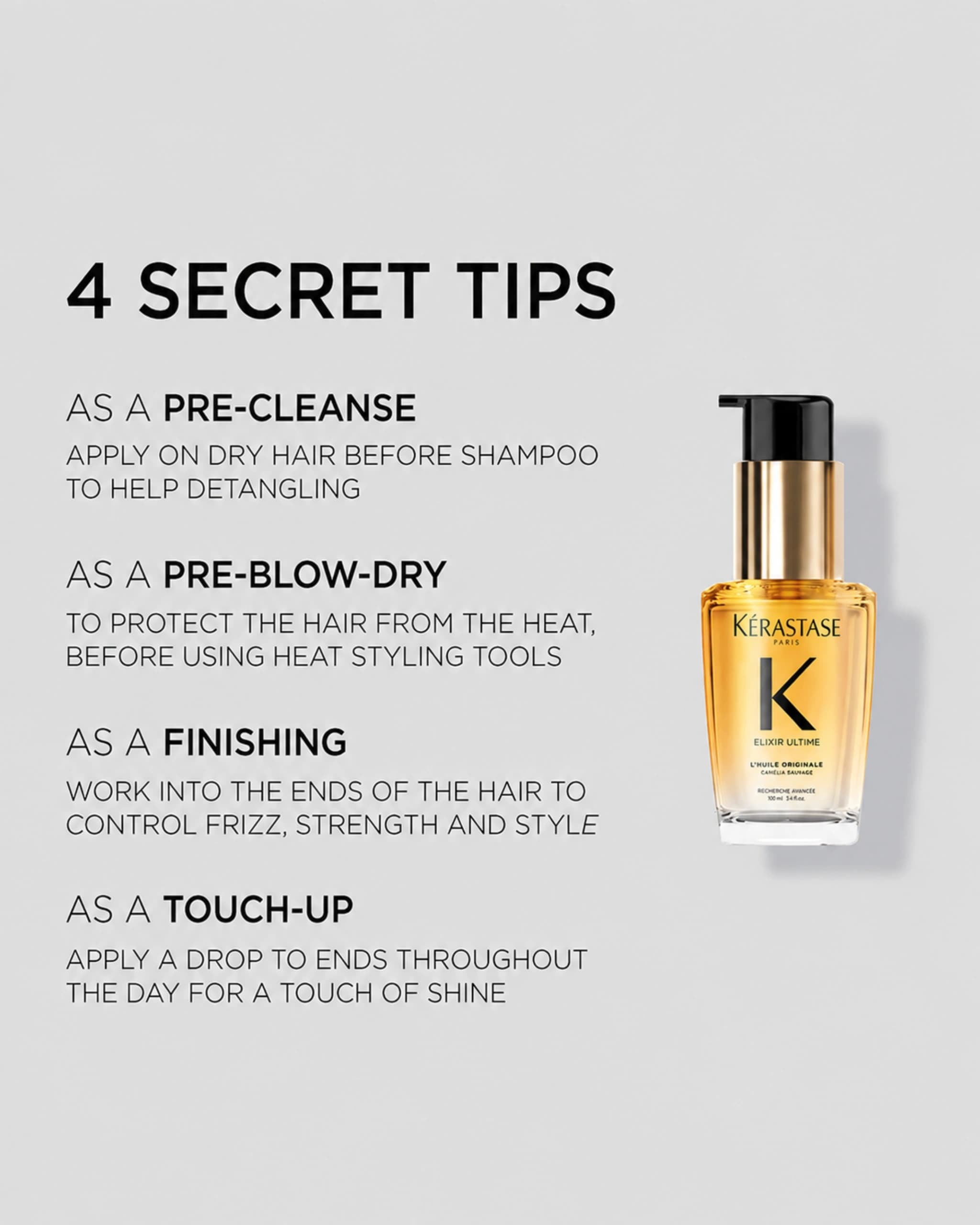 Kérastase - Elixir Ultime Hair Oil-In-Serum For All Hair Types, 2x Shinier Hair gallery image 2