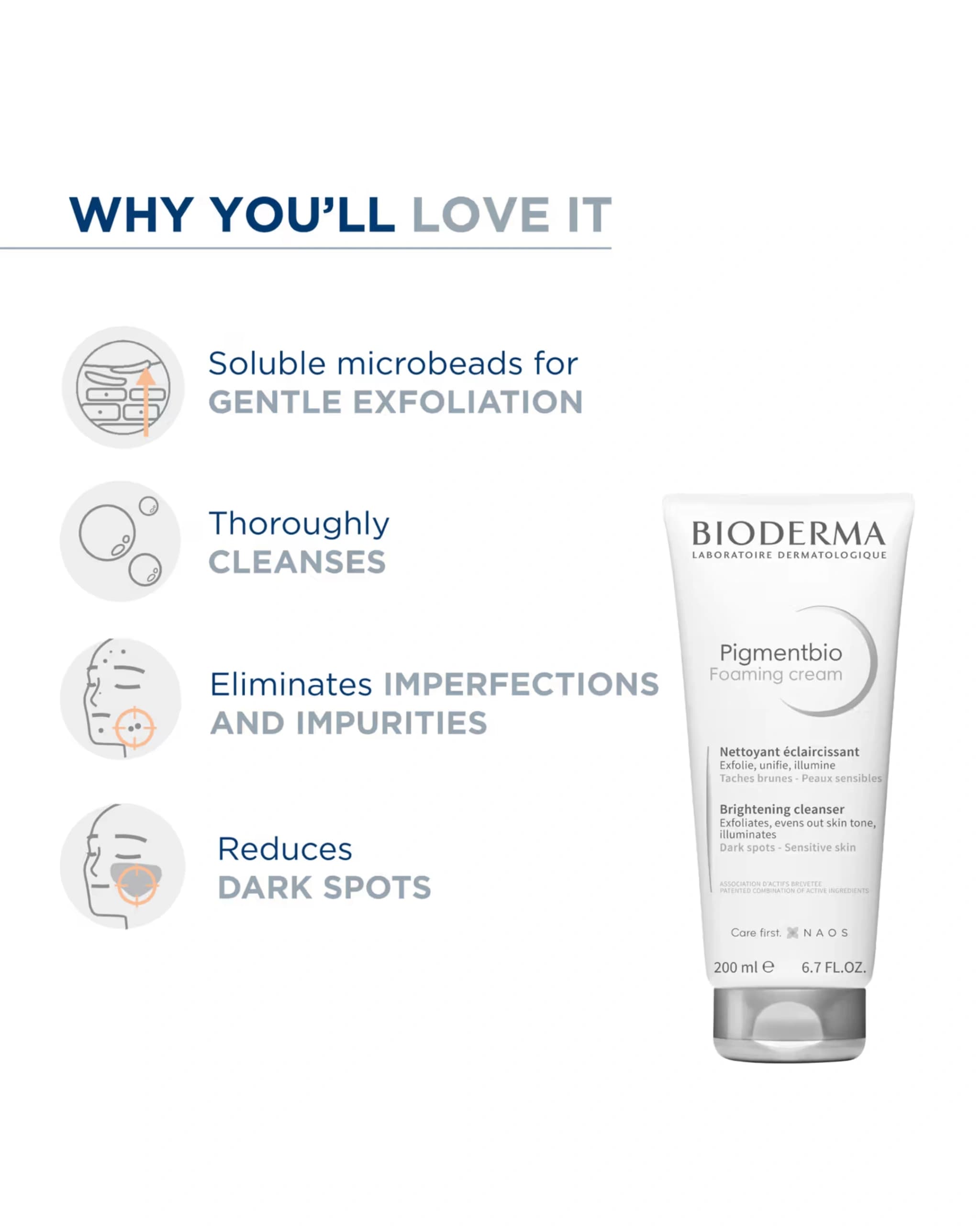 Bioderma Pigmentbio Foaming Cream Brightening Exfoliating Cleanser gallery image 2