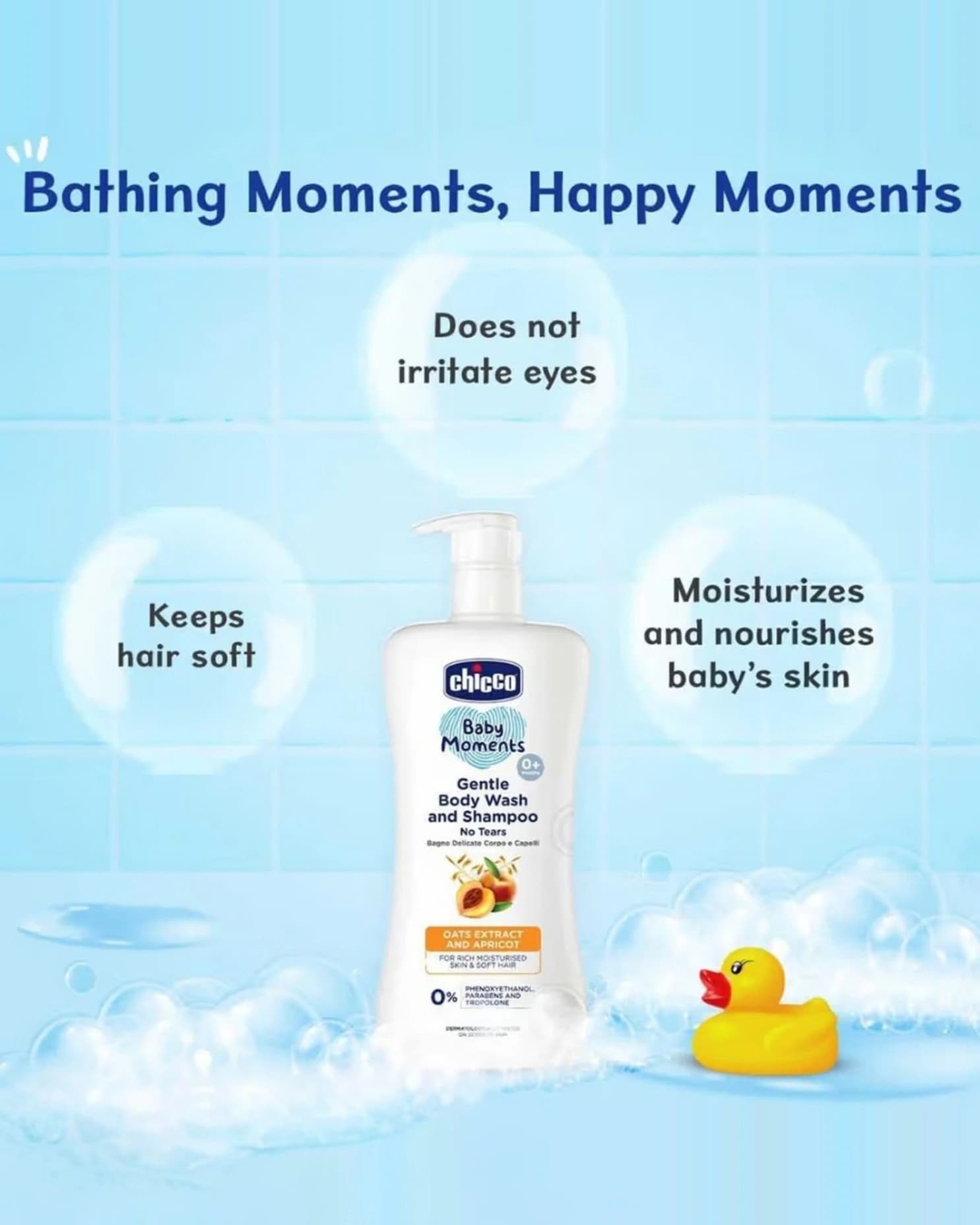 Chicco Baby Moments Gentle Bodywash & Shampoo gallery image 2