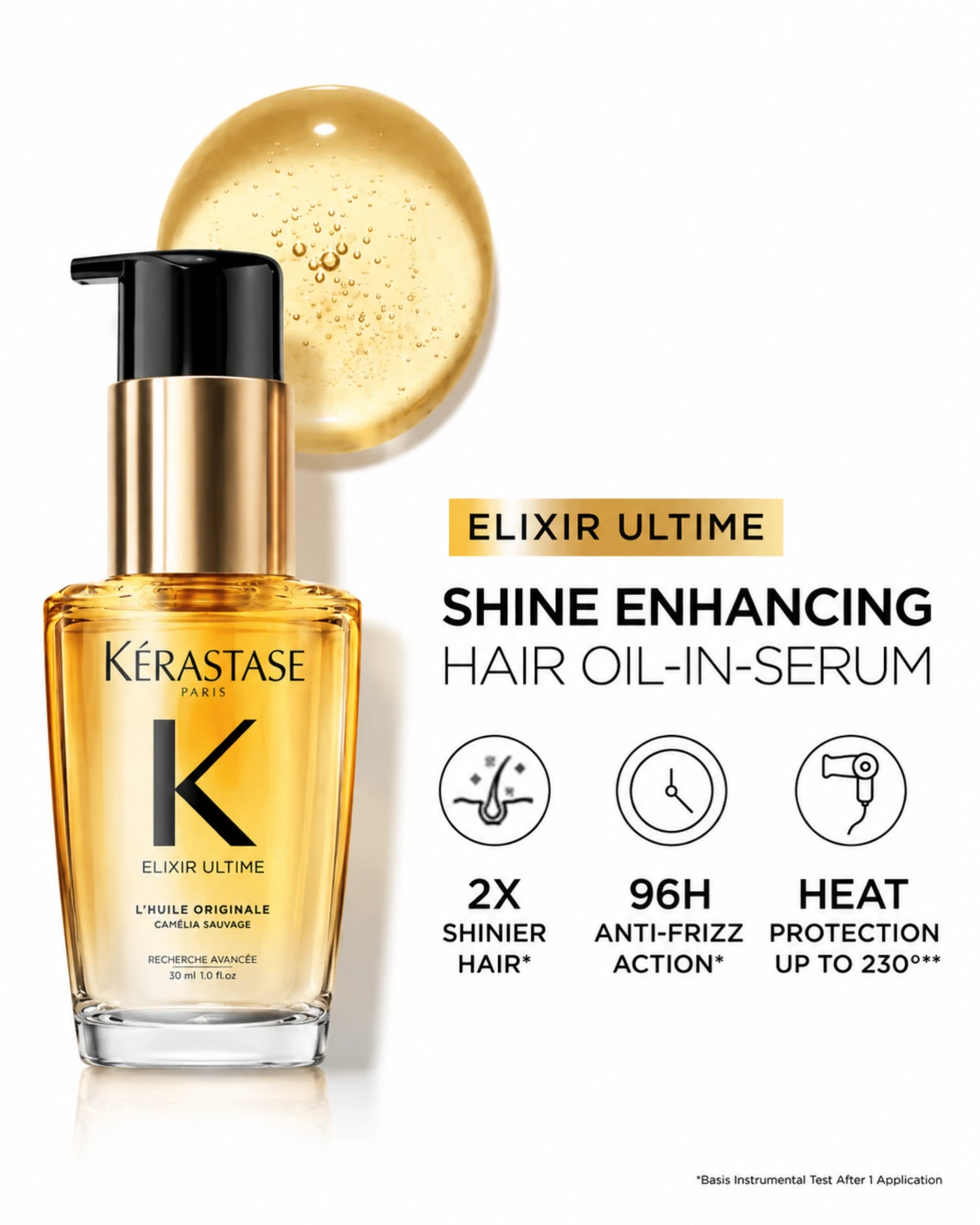 Kérastase - Elixir Ultime Hair Oil-In-Serum For All Hair Types, 2x Shinier Hair gallery image 4