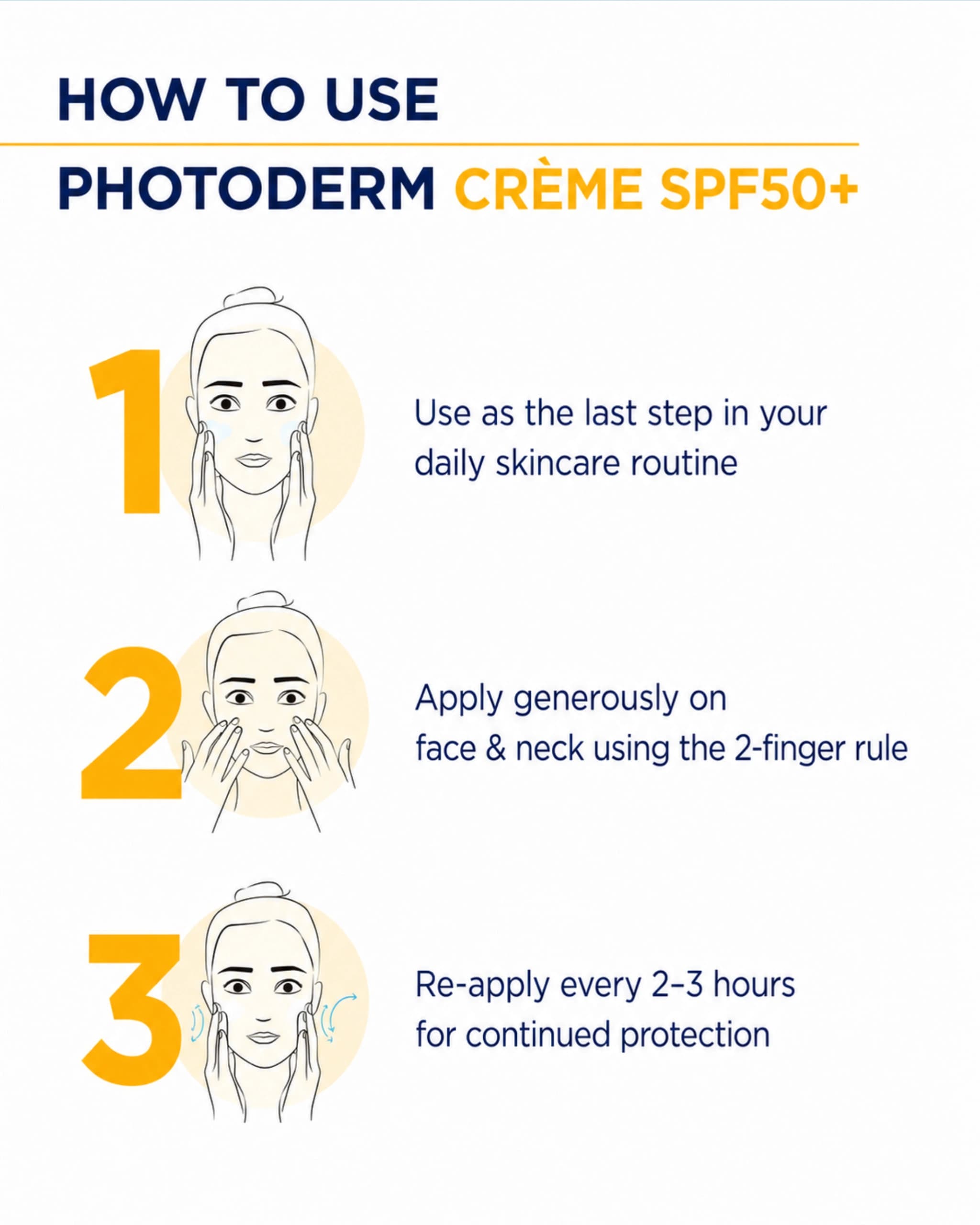 Bioderma Photoderm Crème SPF 50+ PA++++ Hydrating Sunscreen for Normal to Dry Skin | In Vivo Tested gallery image 3