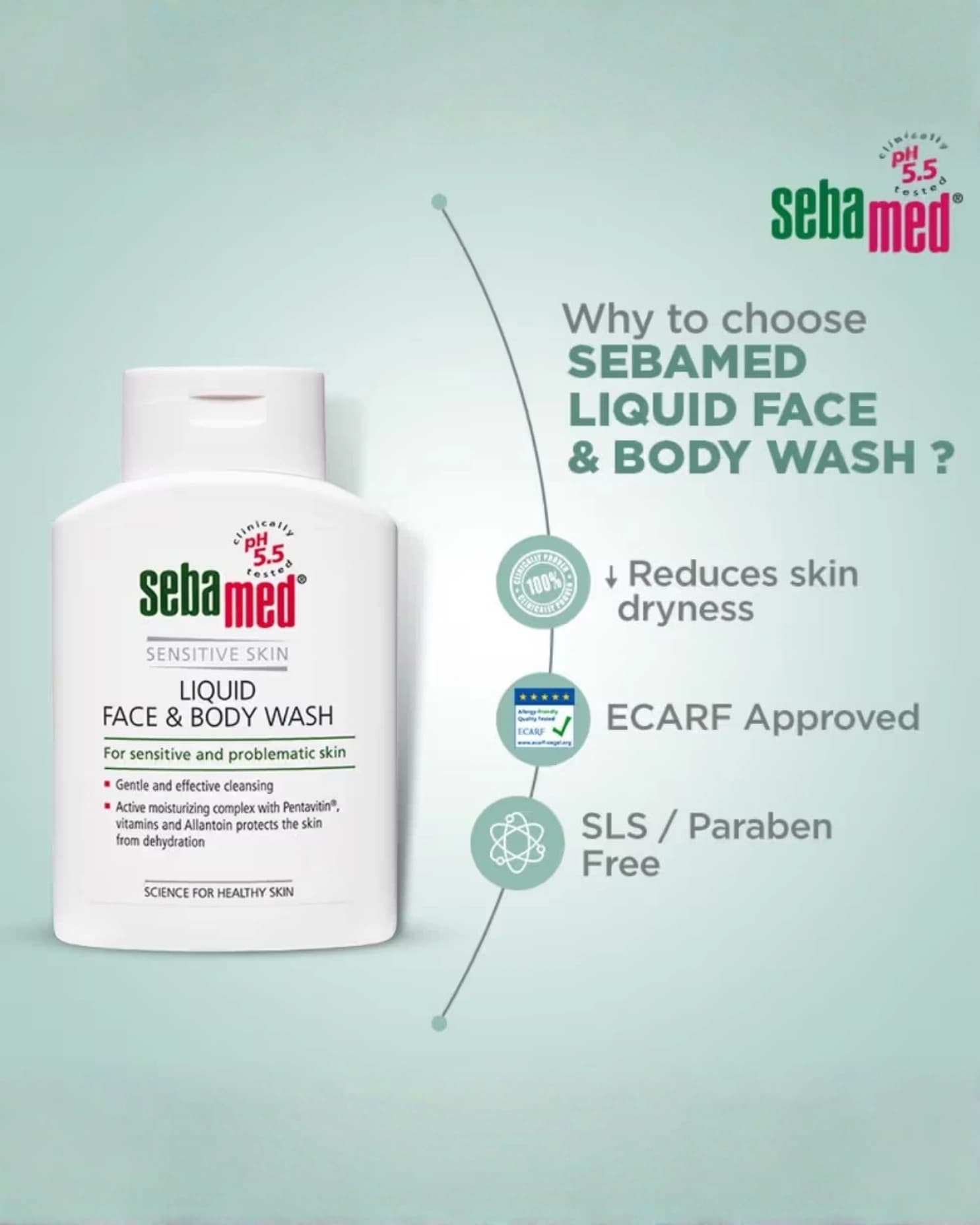Sebamed Liquid Face and Body Wash - For all skin types gallery image 3