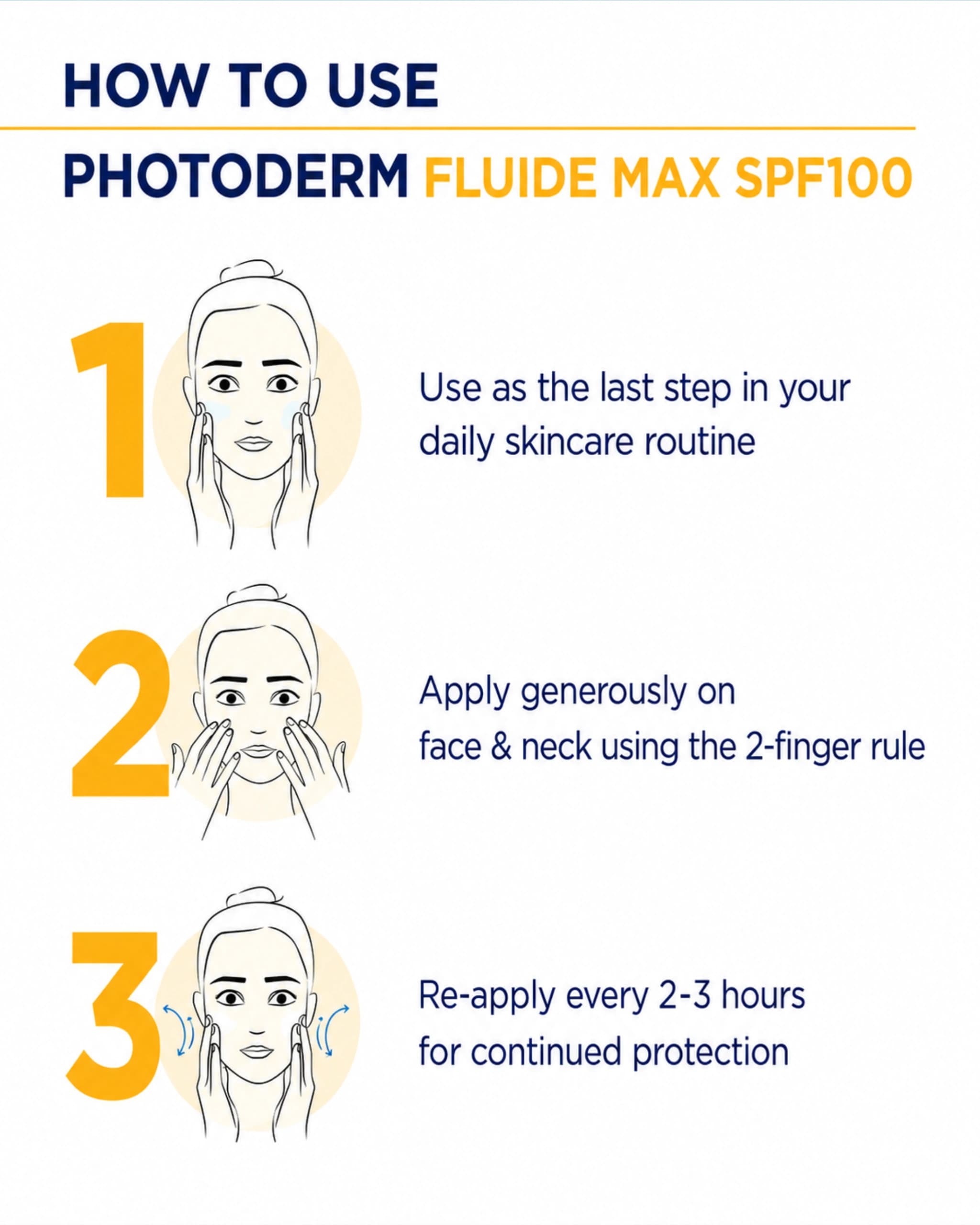 Bioderma Photoderm Fluide Max SPF 100 PA++++ Tinted Sunscreen for Sensitive Skin | In Vivo Tested gallery image 3