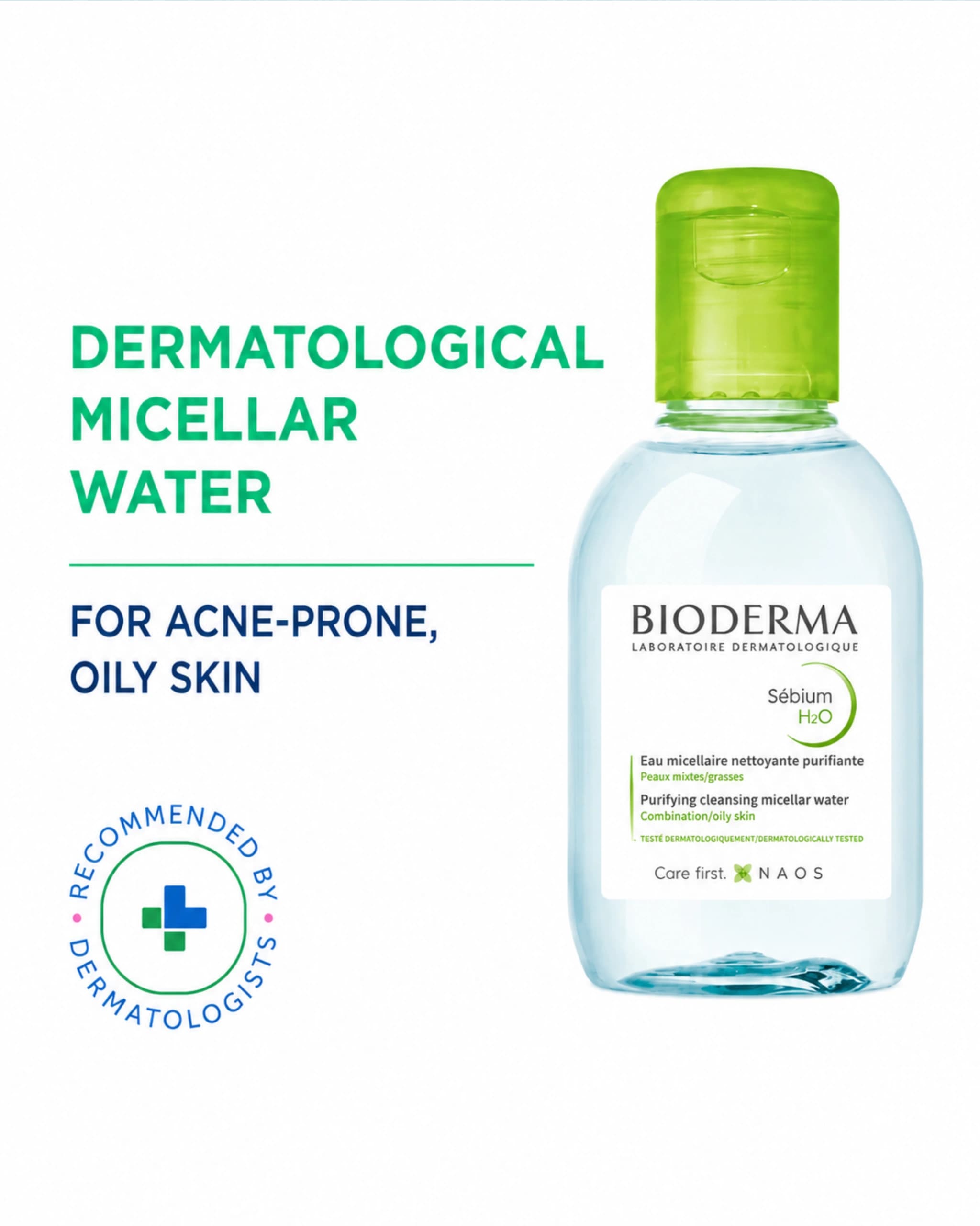 Bioderma Cleansing Water Sebium H2O Purifying Micellar gallery image 4