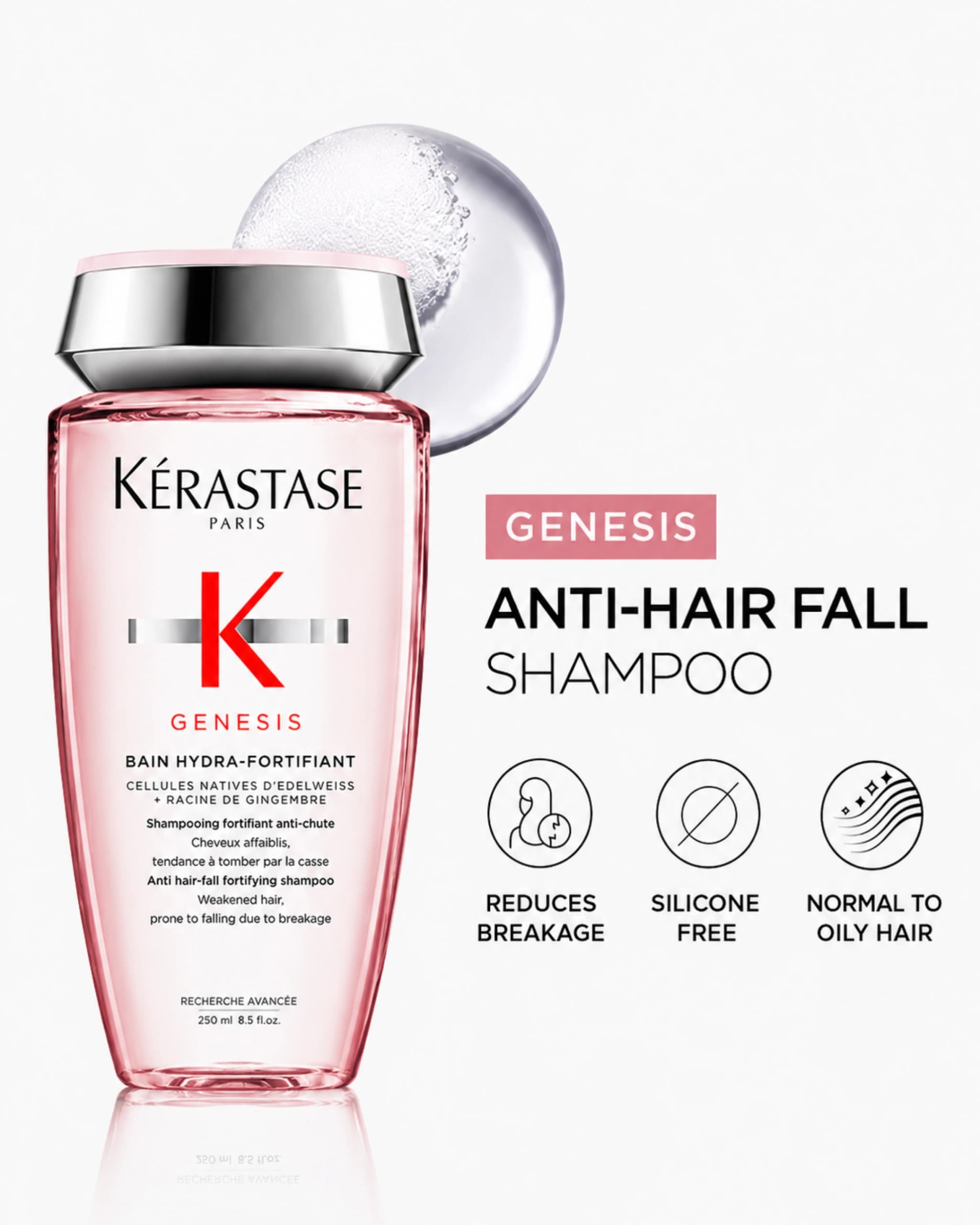 Kérastase - Genesis Hydra-Fortifiant Anti-Hair Fall Shampoo For Normal To Oily Hair gallery image 4
