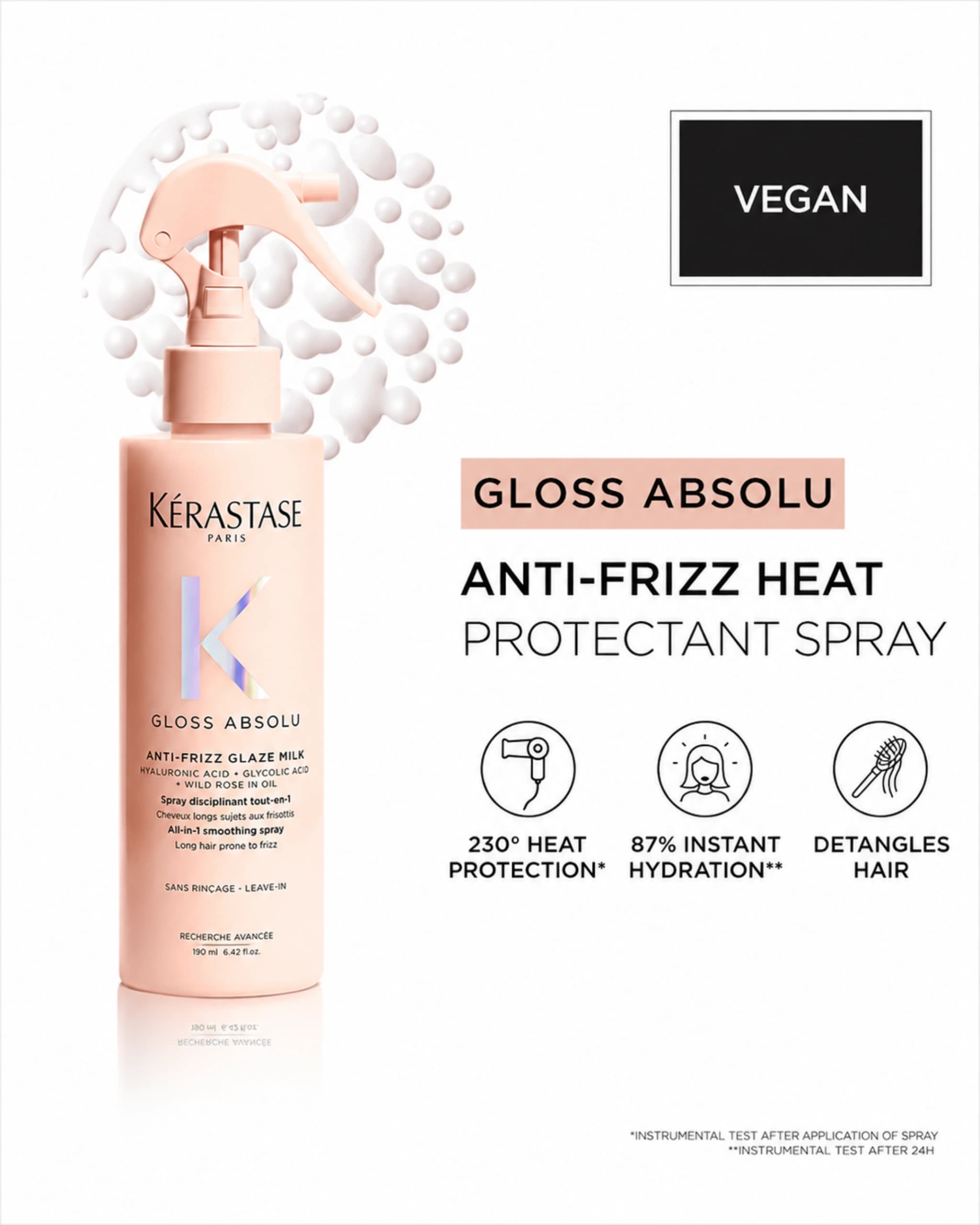 Kérastase - Gloss Absolu Anti-Frizz Heat Protectant Spray For Glossy Hair gallery image 4