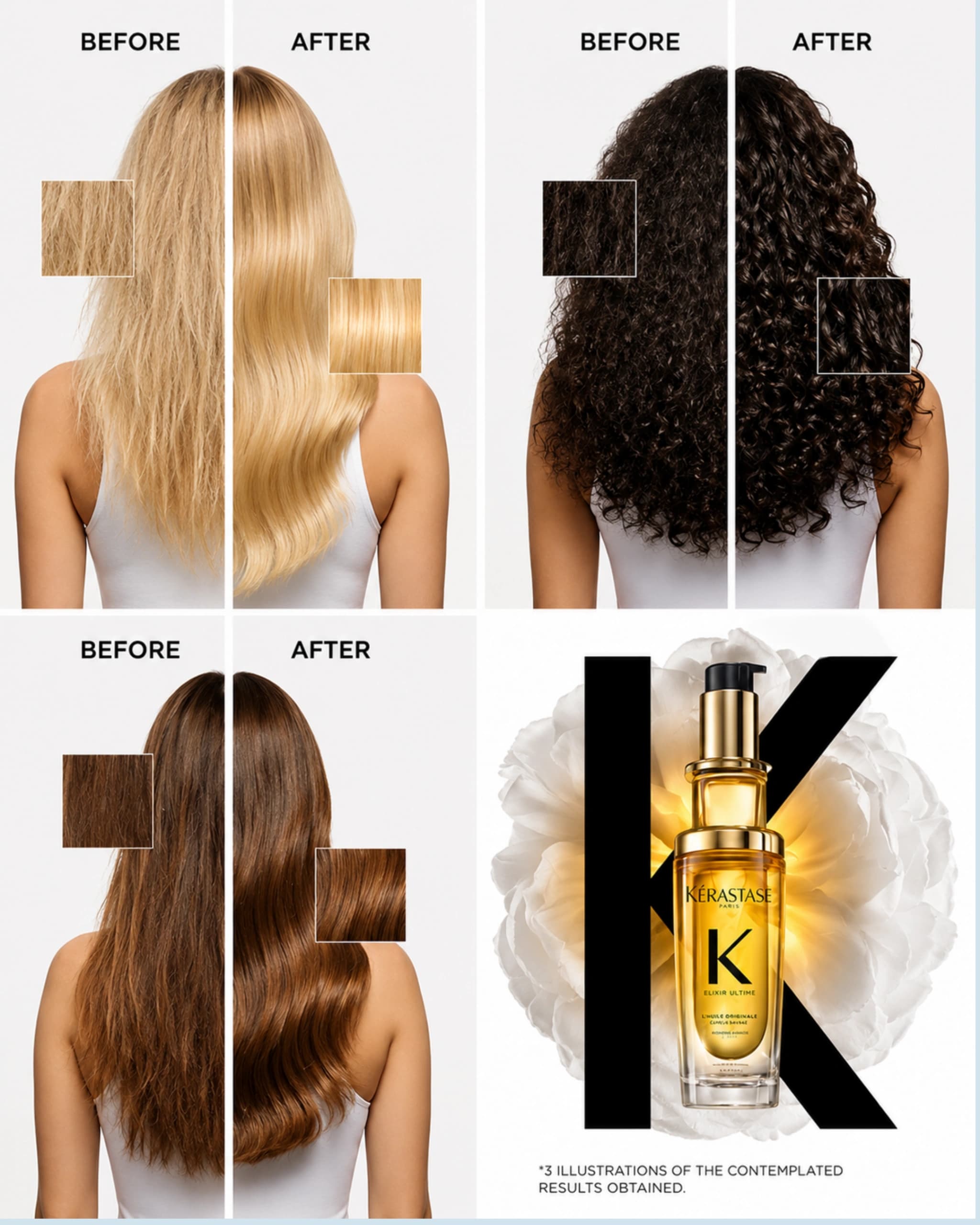 Kérastase - Elixir Ultime Hair Oil-In-Serum For All Hair Types, 2x Shinier Hair gallery image 3