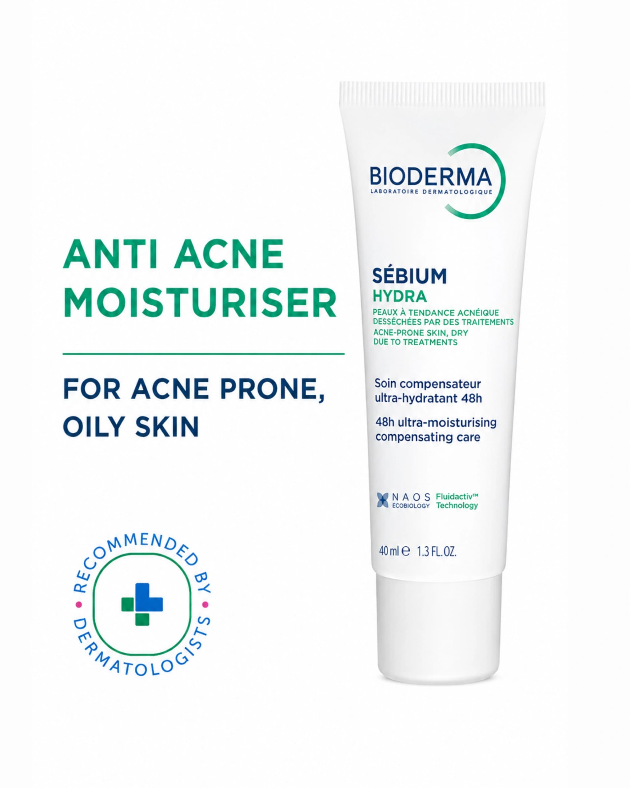Bioderma Moisturizer Sebium Hydra for Oily, Acne-Prone Skin with Ceramides for 24H Hydration gallery image 4