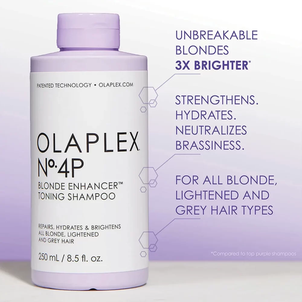 Olaplex No.4P Blonde Enhancer Toning Shampoo (250ml) - Image 3