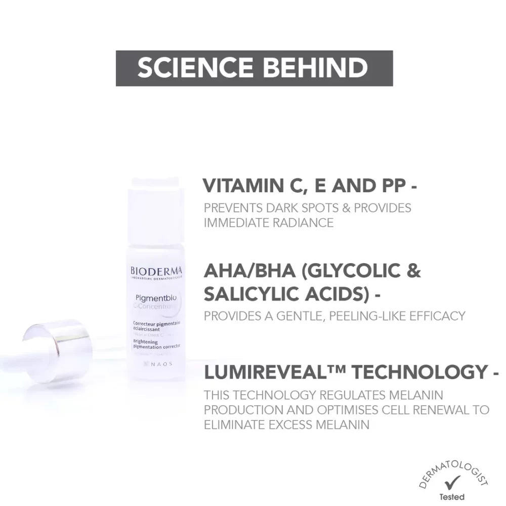 Bioderma Pigmentbio C-Concentrate Fresh Vitamin C Cure For Intense Pigmentation Correction (15ml) - Image 2