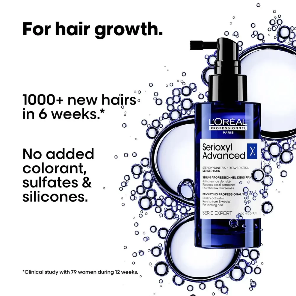 L'Oreal Professionnel Serioxyl Advanced Density Activator For Thinning Hair ( 90ml ) - Image 3