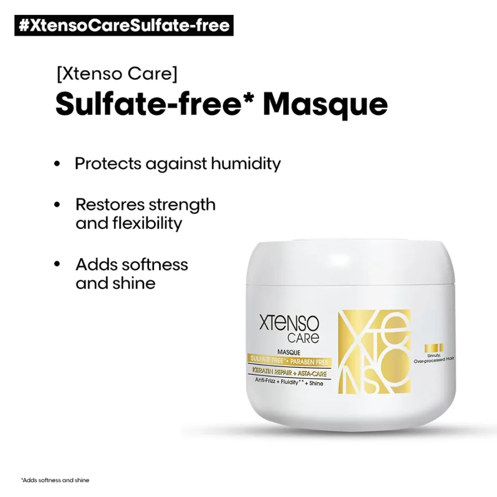 L'Oreal Professionnel X-Tenso Care Sulfate free Shampoo 250ml, Masque 196gms & Serum 50ml - Image 5