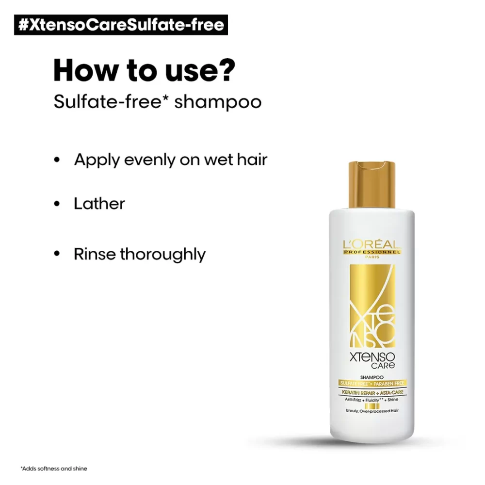 L'Oreal Professionnel X-Tenso Care Sulfate free Shampoo 250ml, Masque 196gms & Serum 50ml - Image 8