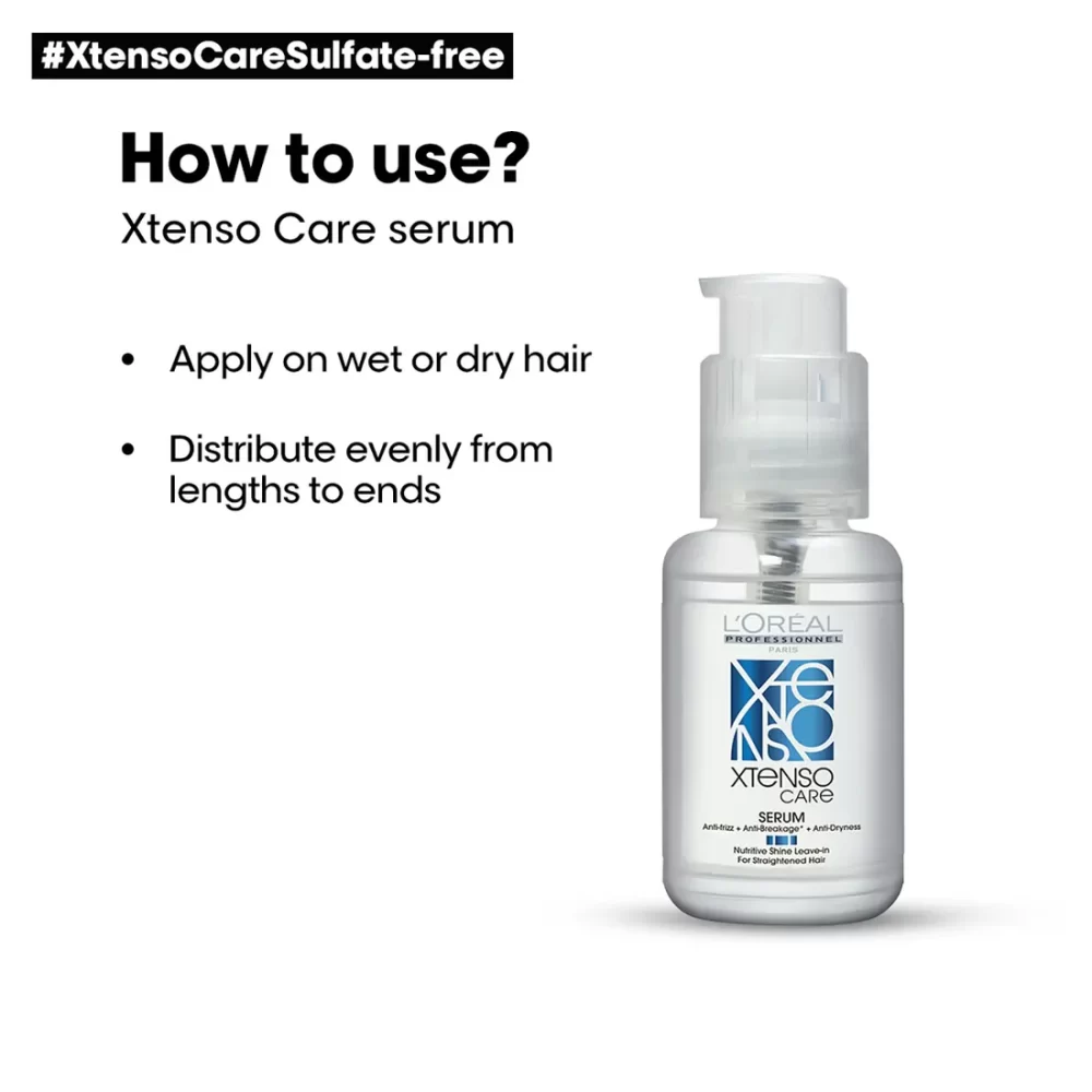 L'Oreal Professionnel X-Tenso Care Sulfate free Shampoo 250ml, Masque 196gms & Serum 50ml - Image 10
