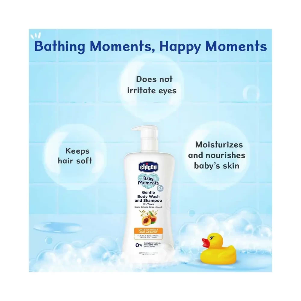 Chicco Baby Moments Gentle Body Wash & Shampoo (100ml) - Image 7
